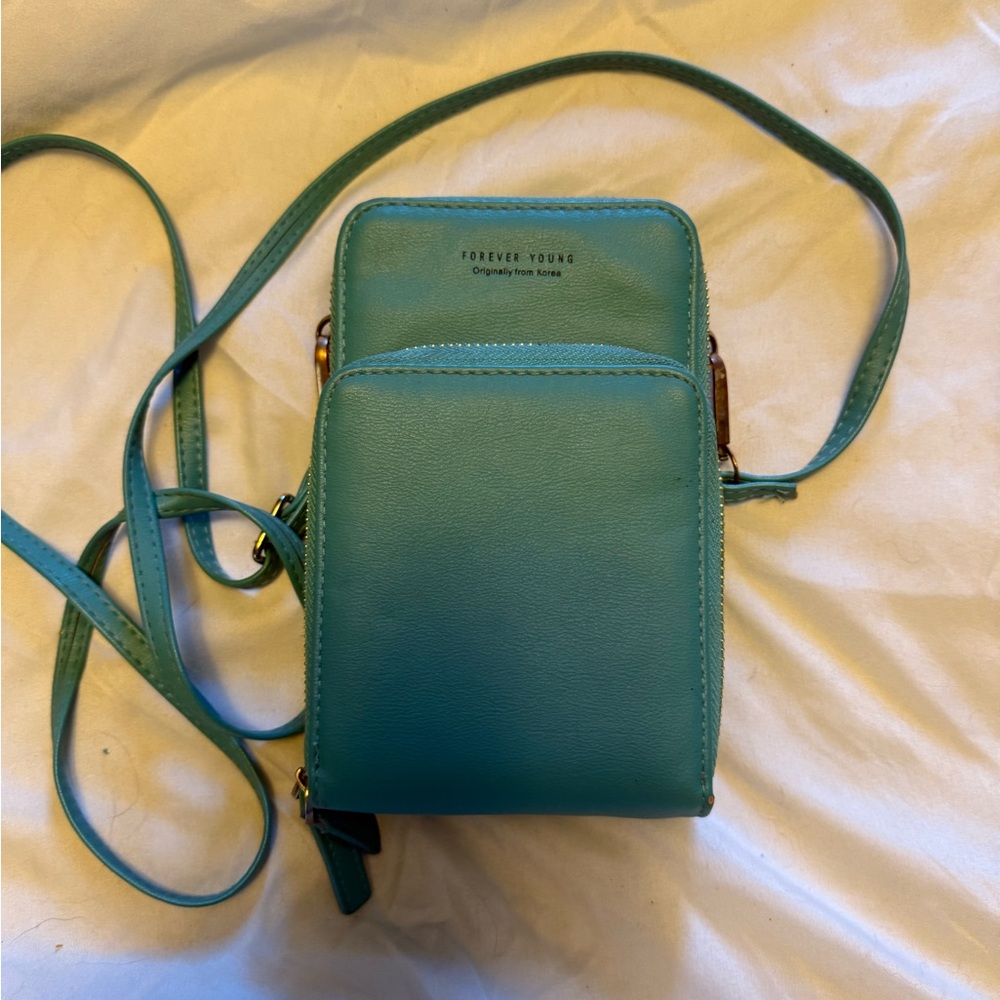 Forever 21 Aqua Crossbody Bag